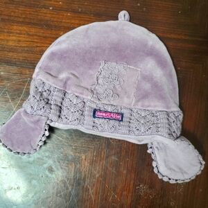 Naartjie Purple velour Kids Winter Hat